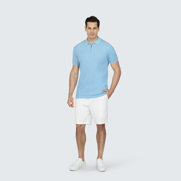 Vustra Misty Luxe knit Polo / sky