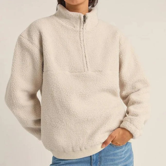 Rhythm Sherpa 1/4 Fleece / cream