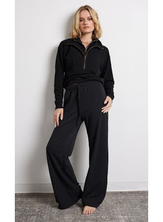 Bobi Cropped LS Button Up Knit