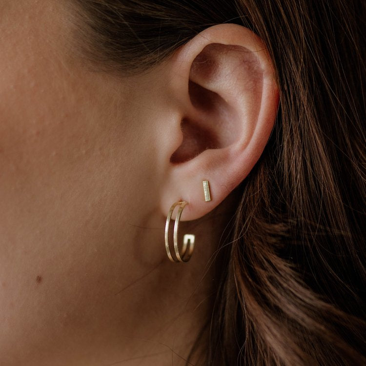 Common Form Split Cigar Band Earrings