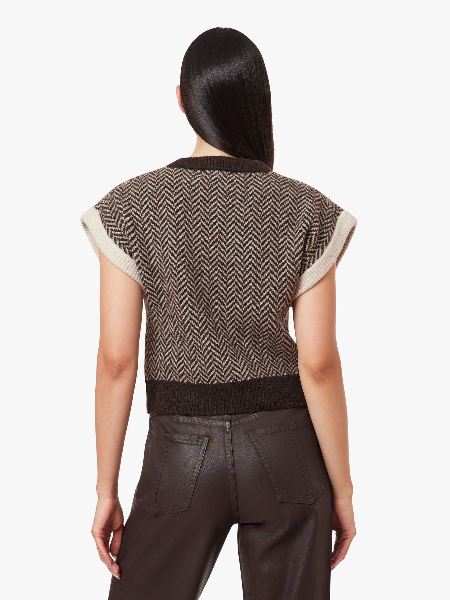 Habitual Herringbone Sweater Vest