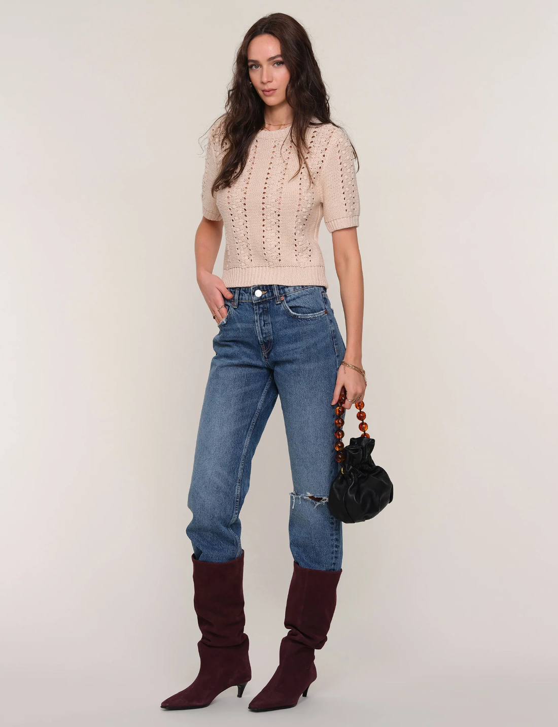 Heartloom Bobbi SS Sweater / ecru