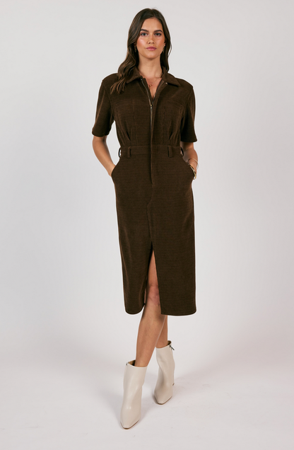 Sage Paradox Cord Midi/ dark brown