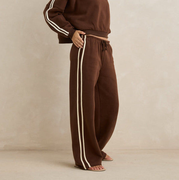 Rhythm Contrast Trackpant / brown