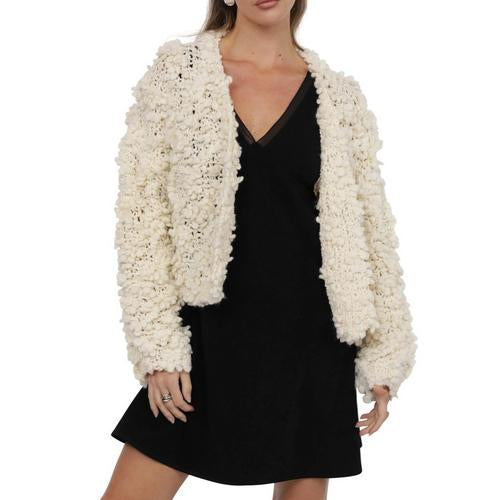 Sage Bombshell Chunky Cardigan/  cream