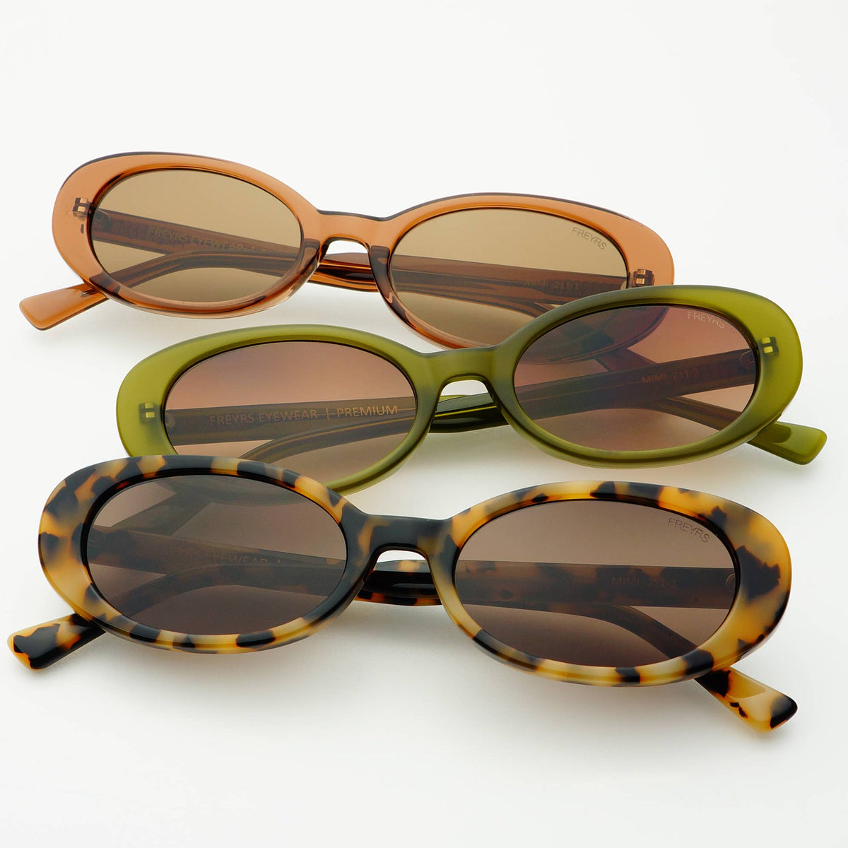 Freyrs Mimi Acetate Oval Sunglasses