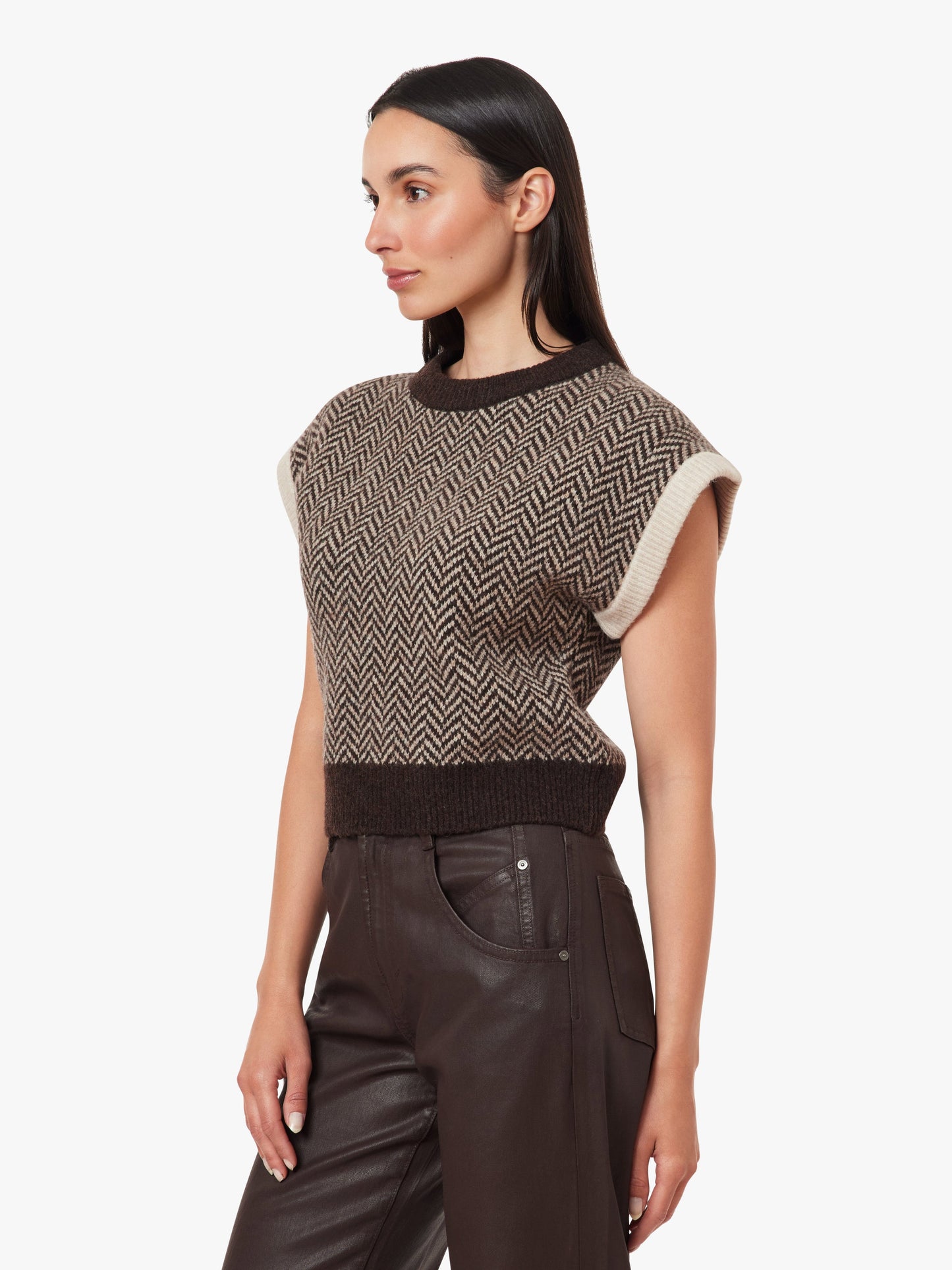 Habitual Herringbone Sweater Vest