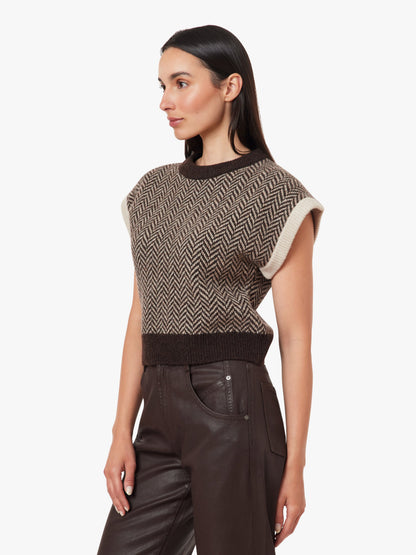 Habitual Herringbone Sweater Vest