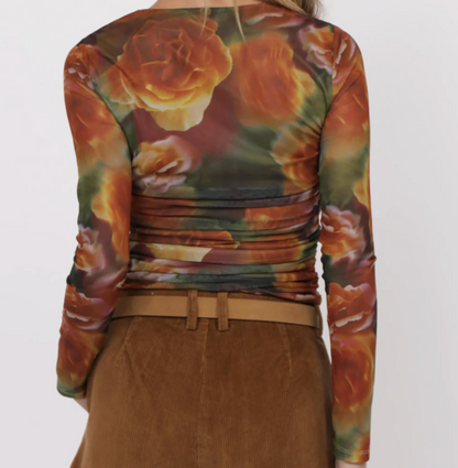 Sage Heart Beats Mesh Top/ rose petal