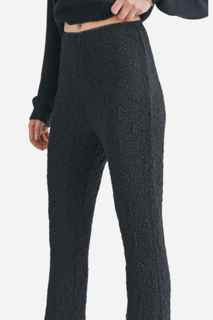Sage Journey Lace Flare Pant/ black