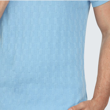 Vustra Misty Luxe knit Polo / sky