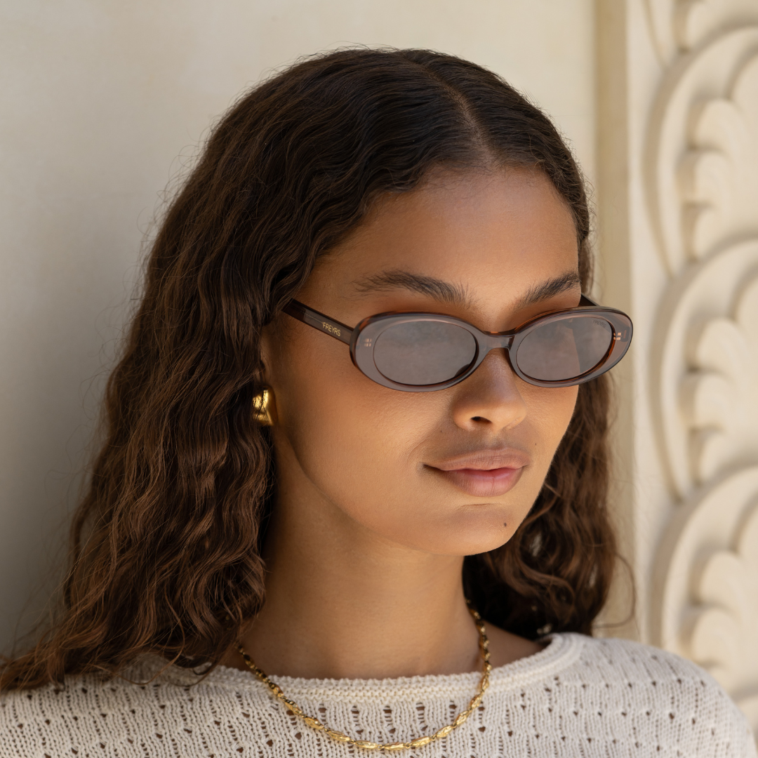 Freyrs Mimi Acetate Oval Sunglasses