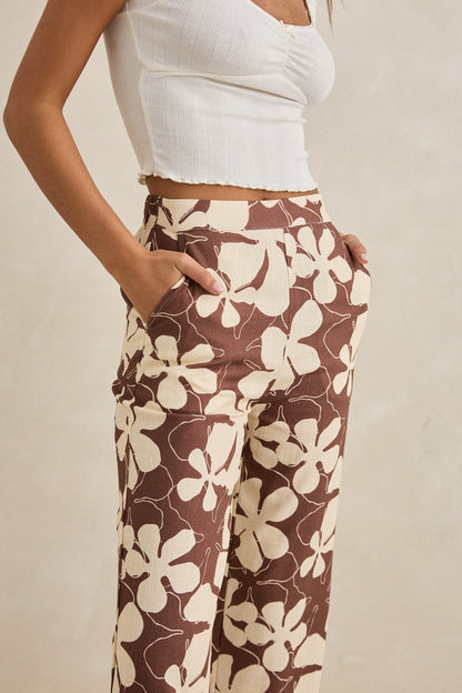 Rhythm Melia Floral Wide Leg Pant