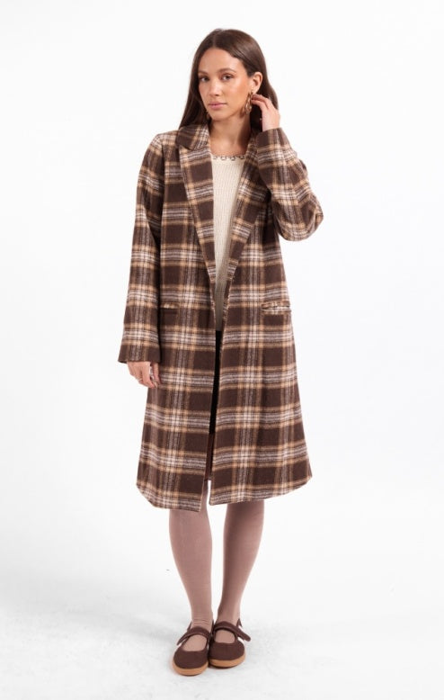 Sage Columbia Plaid Coat