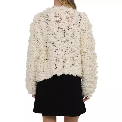 Sage Bombshell Chunky Cardigan/  cream