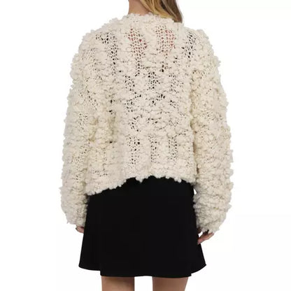 Sage Bombshell Chunky Cardigan/  cream
