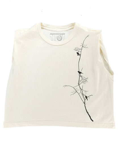 Supermaggie Birds On Branch Maisie Muscle Tee