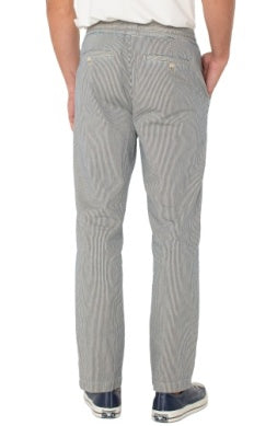 Liverpool Internal Drawstring Jogger / navy stripe