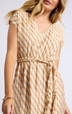 Sage Prickly Pear V Neck Maxi Dress