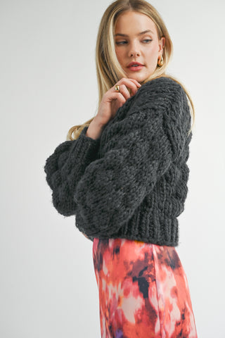 Sage This & That Chunky Cardi