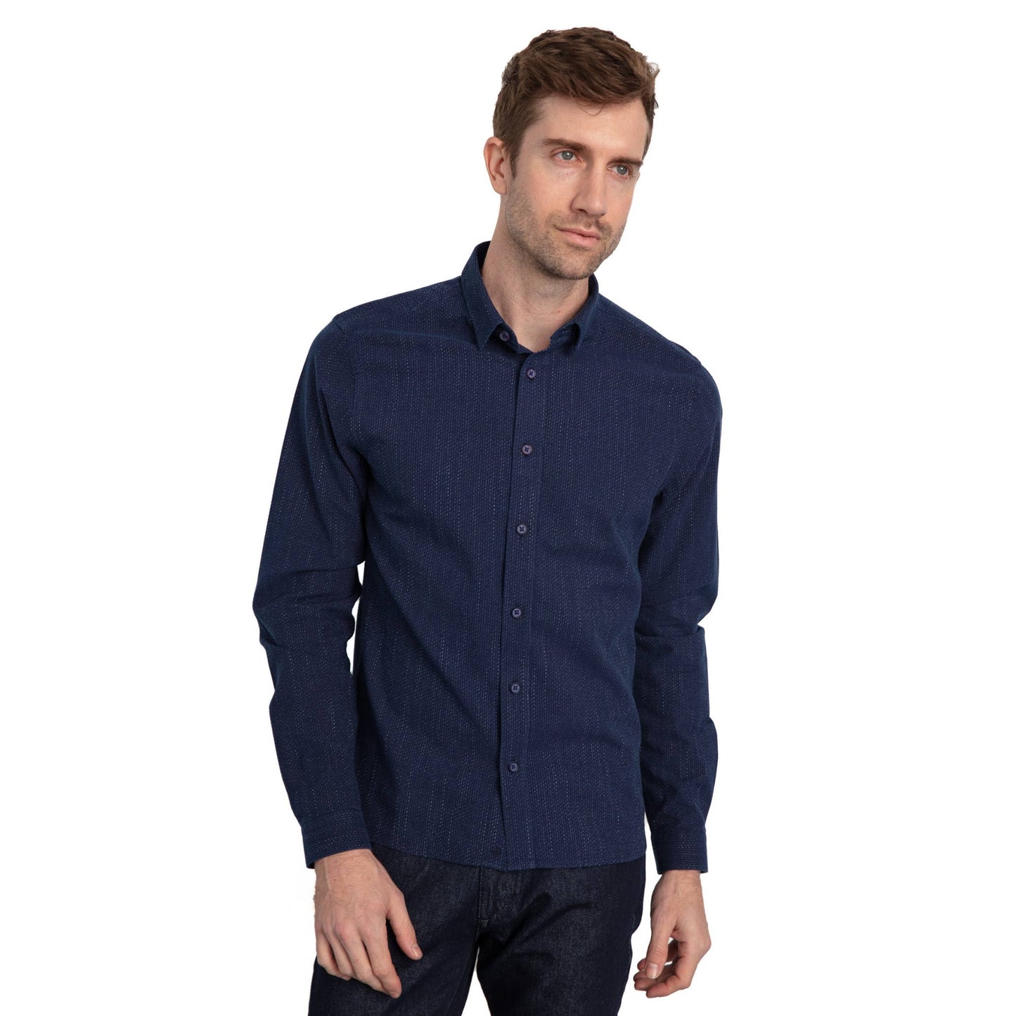 Vustra Storm Blue Button-Down Shirt