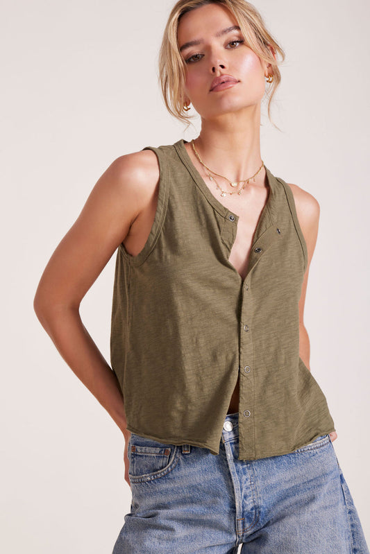 Bobi Raw Edge Snap Tank / earthy