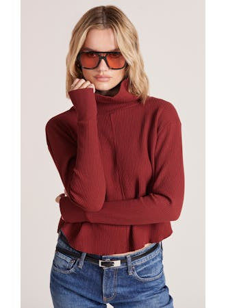 Bobi Boxy Crop Turtleneck