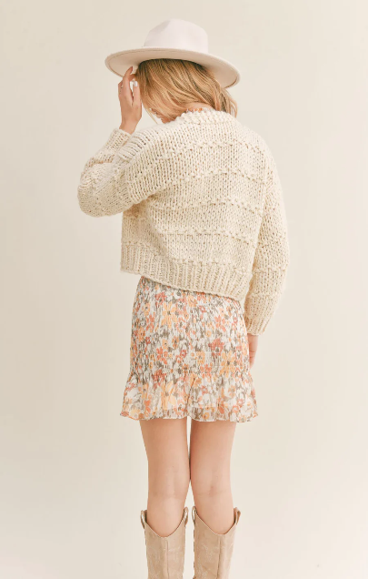 Sage Innerbloom Open Cardi / beige