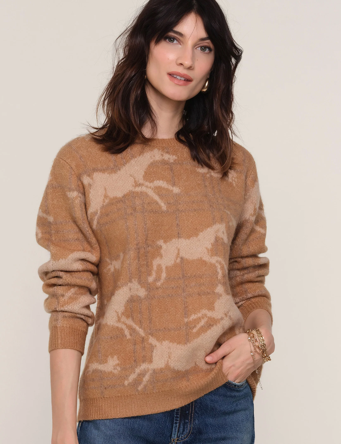 Heartloom Cerise Sweater  / Taupe