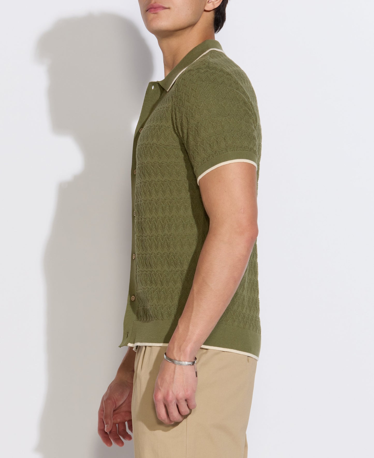 Civil Society Kalino Full Placket Sweater/ olive
