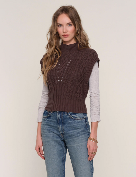 Heartloom Dove Sweater Top / Espresso