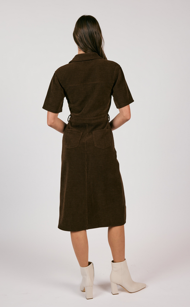 Sage Paradox Cord Midi/ dark brown