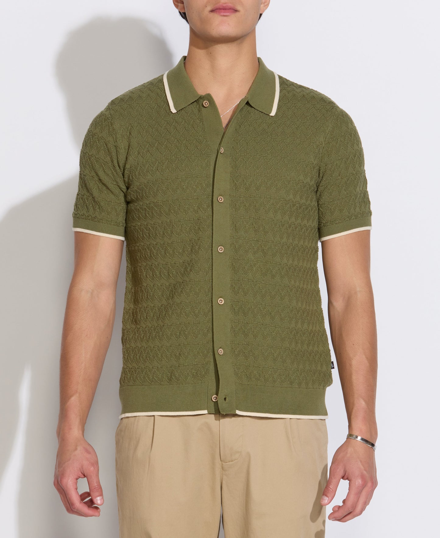 Civil Society Kalino Full Placket Sweater/ olive