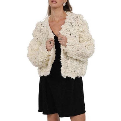 Sage Bombshell Chunky Cardigan/  cream