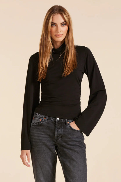 Bobi bell Sleeve Mock / black