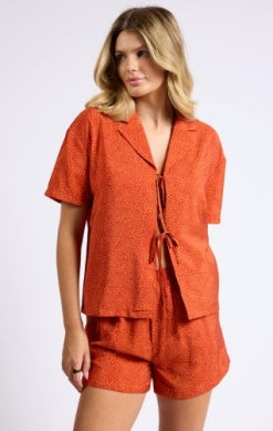 Sage Refined Desert Front Tie Shirt