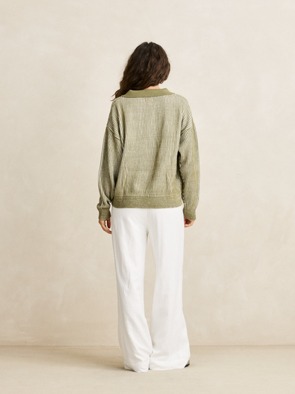 Rhythm Vista Stripe Collared Jumper