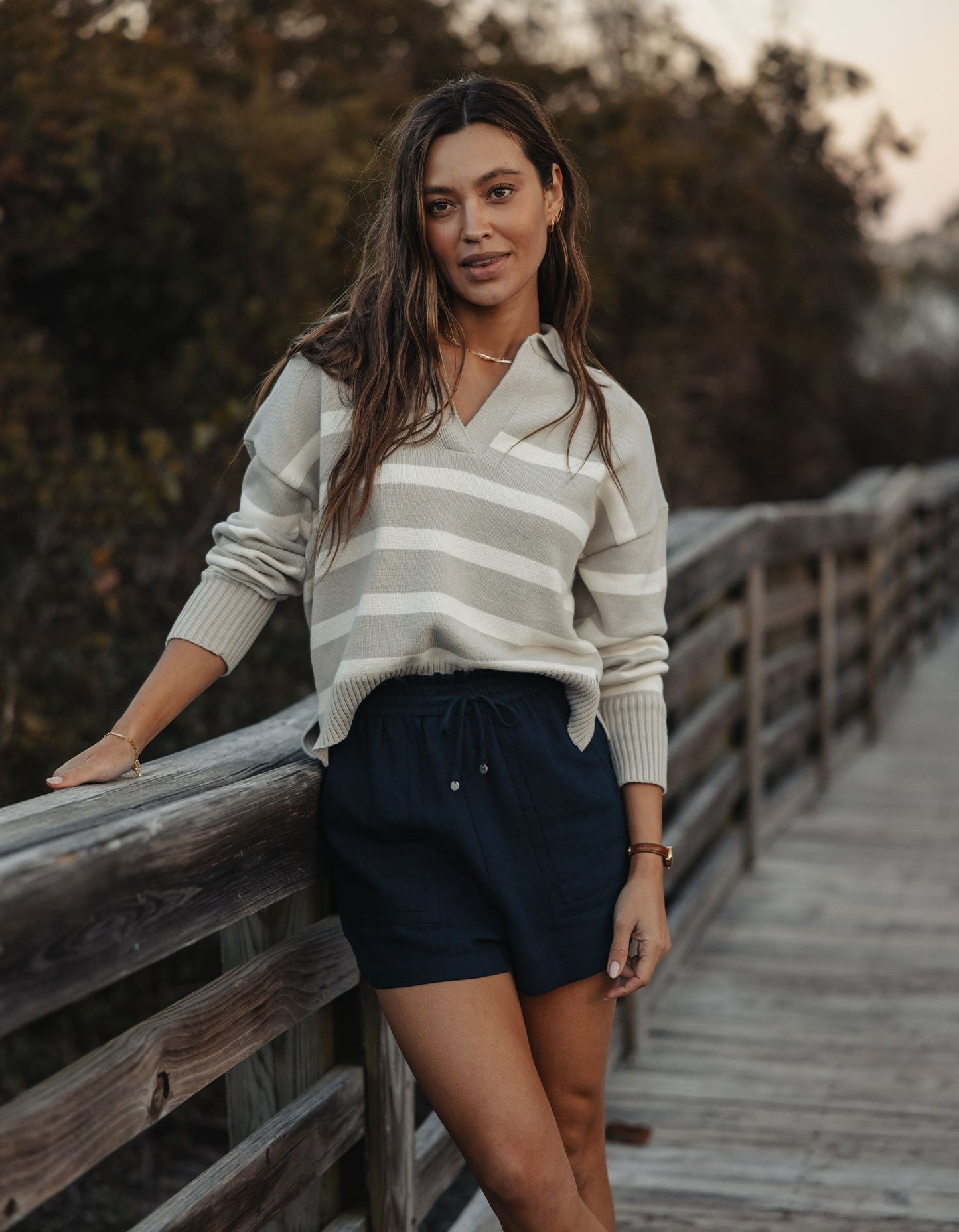 Normal Leukos Paperbag Short / navy