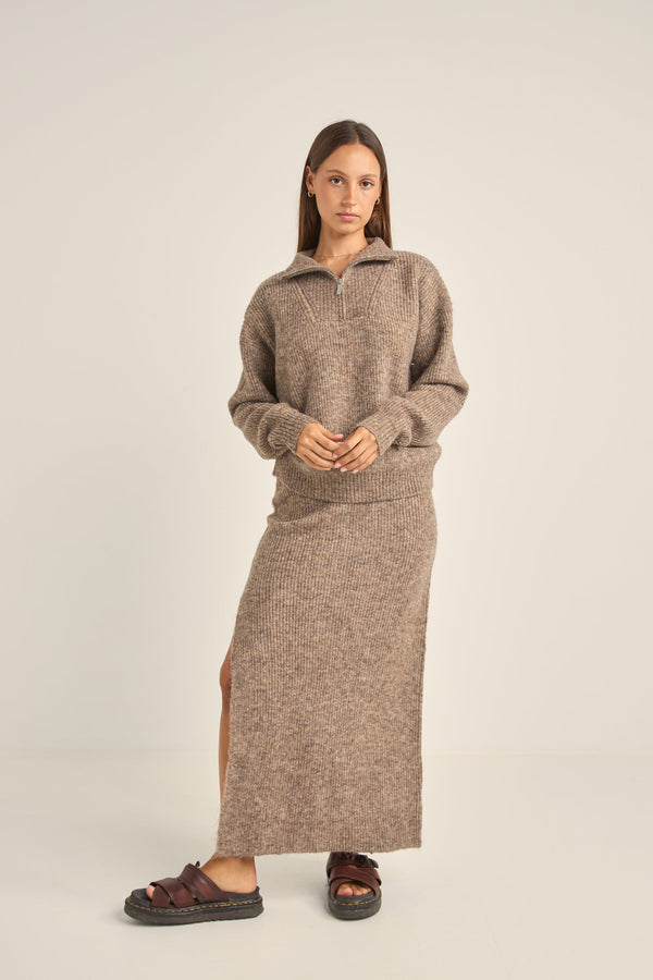 Rhythm Quinn Knit Midi / oatmeal