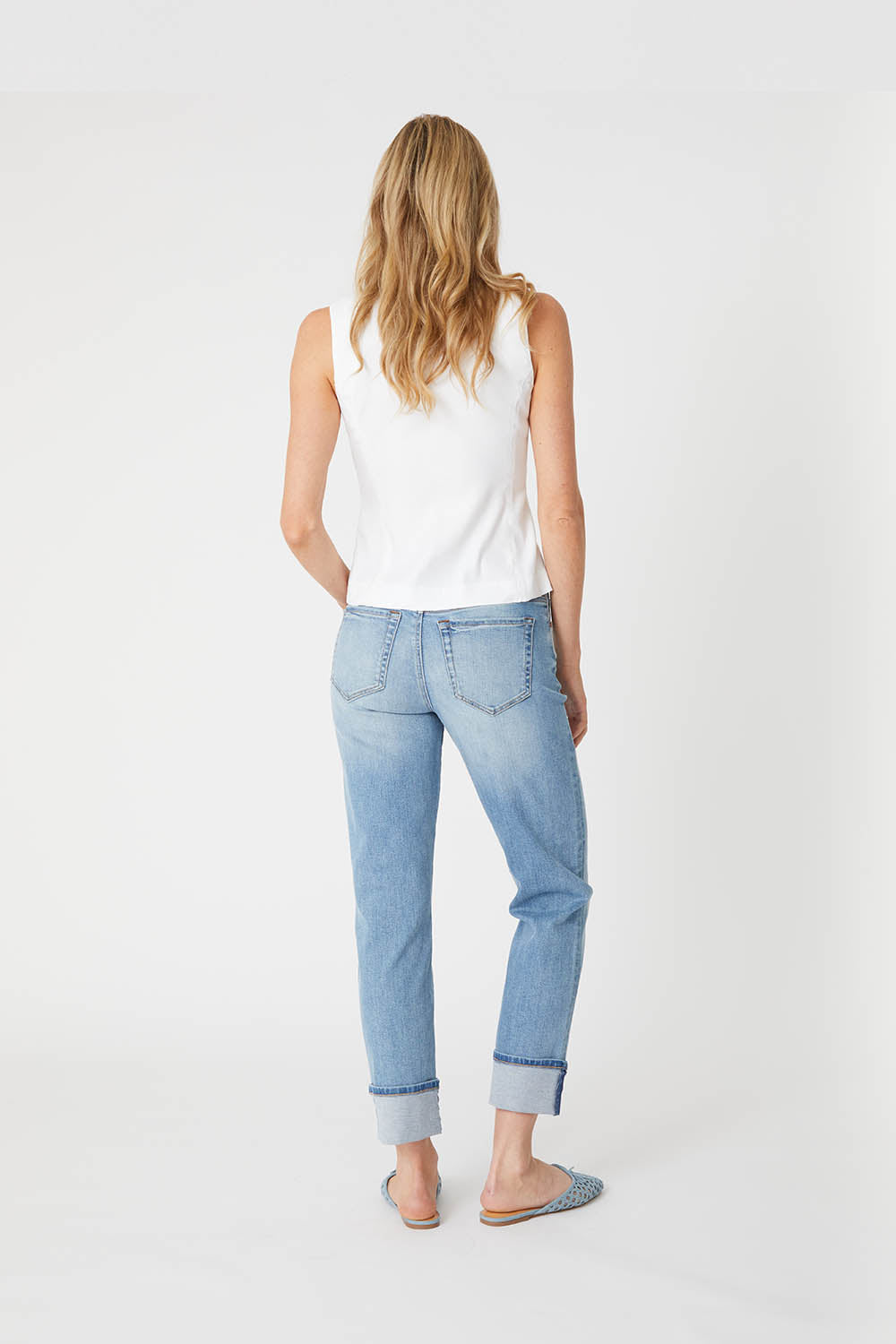 Level99 Jessie Wide Cuff Slim Jean