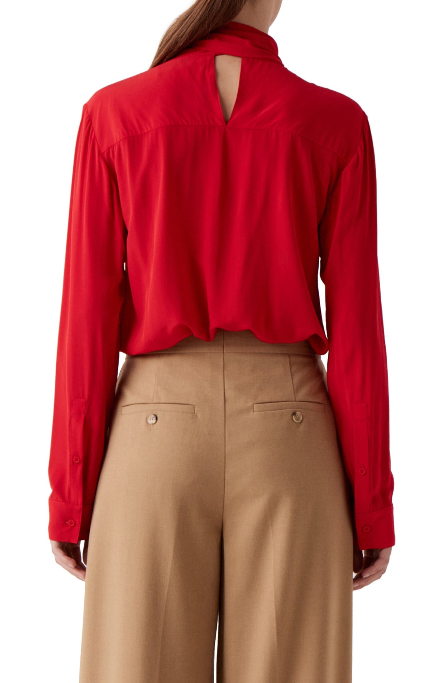 SophieRue Mara Tie Blouse / scarlet