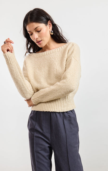 Sage Indira Boat Neck Sweater