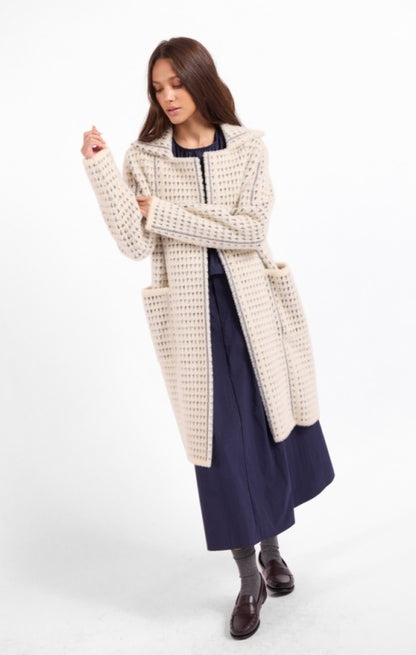 Sage Marceau Houndstooth Coat