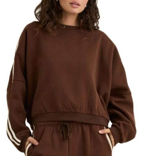 Rhythm Contrast Sweatshirt / brown