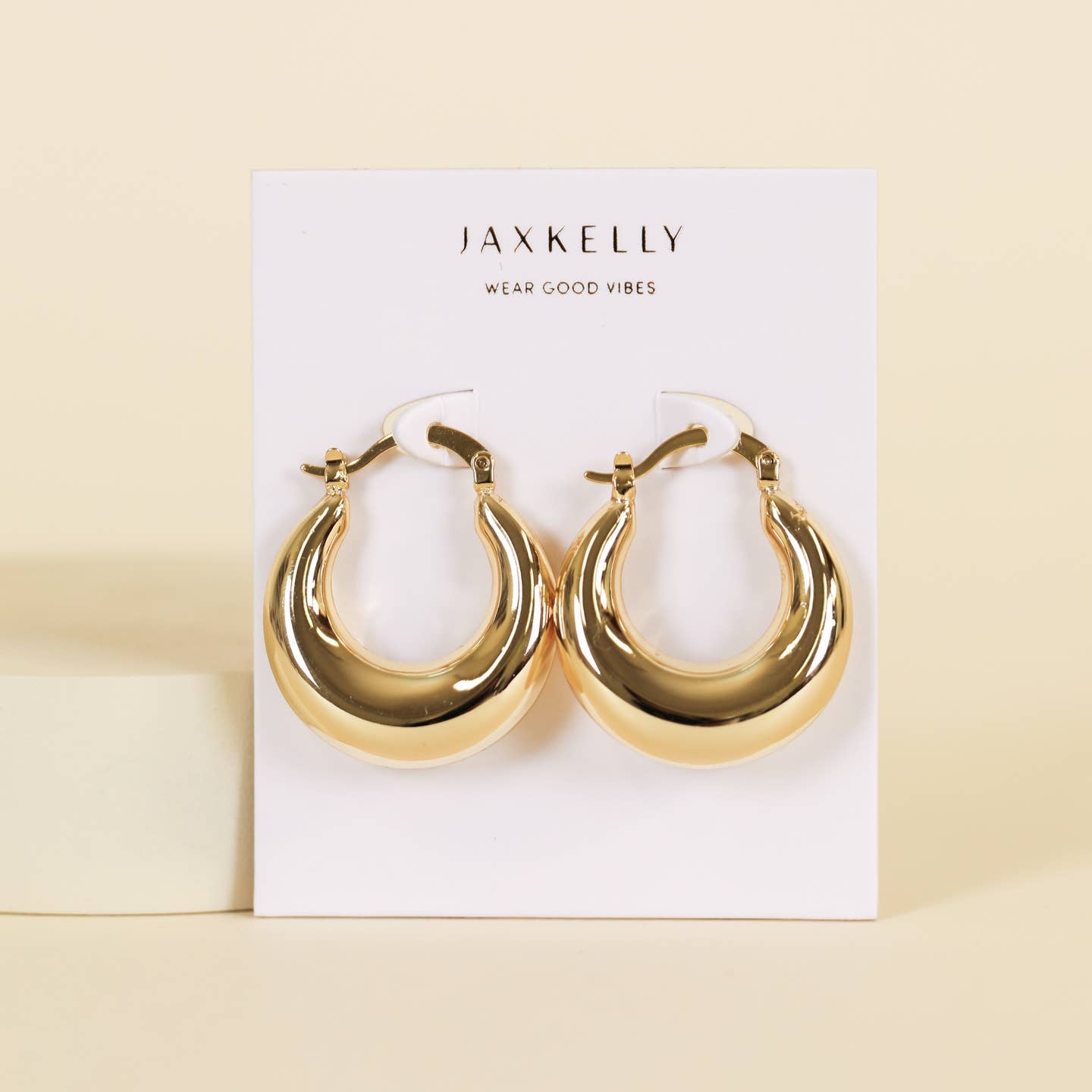 Jaxkelly Gold Sculptural Hoop