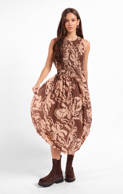 Sage Rustic Charm Midi Dress