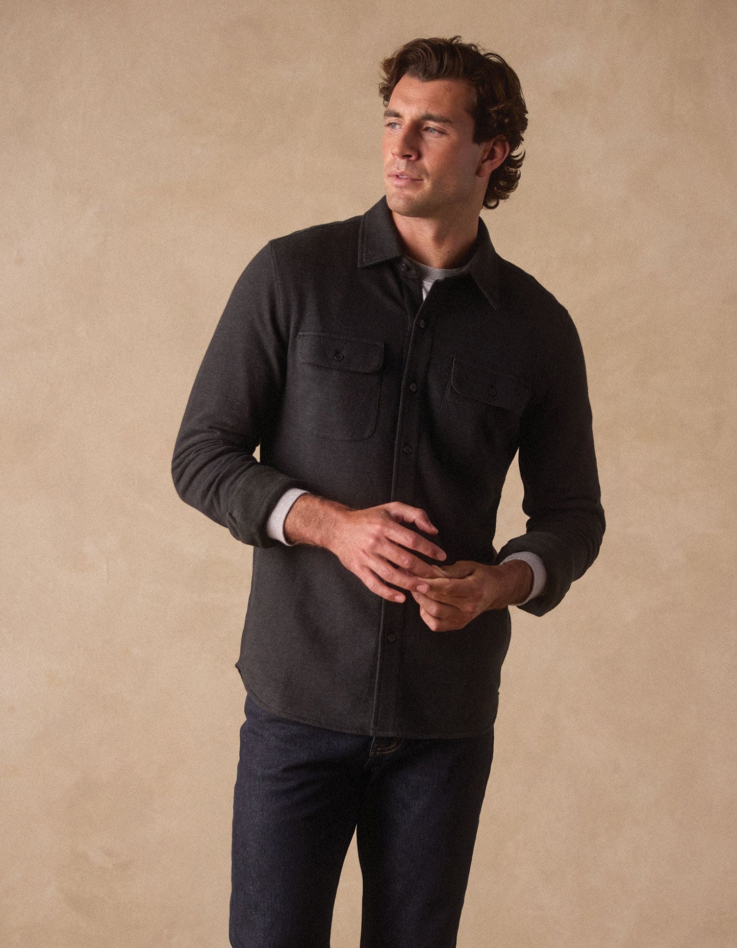 Normal Textured Knit Shirt