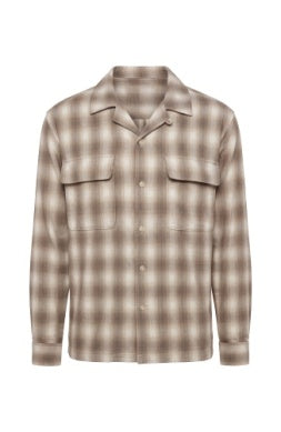 Liverpool Long Camp Collar Plaid