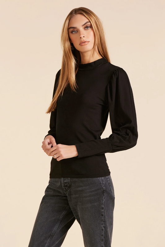 Bobi LS Shirred Mockneck