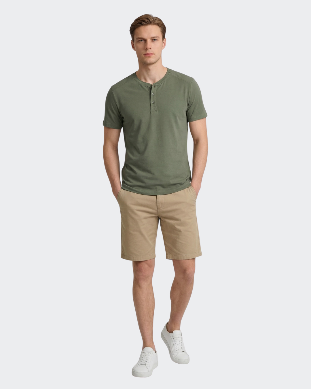 Vustra Olive Slub Henley